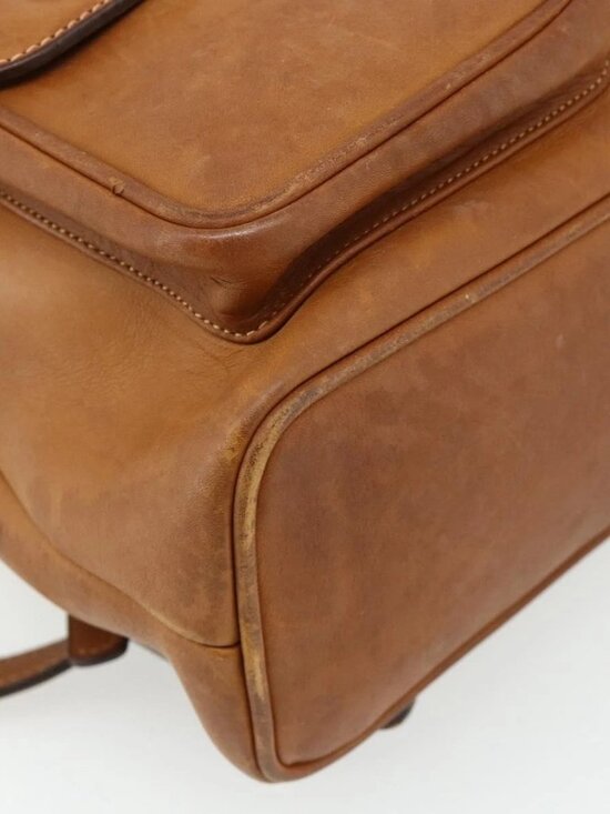 GUCCI Bamboo Backpack Leather Brown Gold 003 58 0016 Auth main image 7